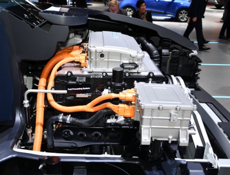 vano motore di auto a idrogeno